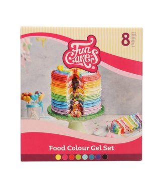 Funcakes Funcakes kleurstof gel set 8 stuks