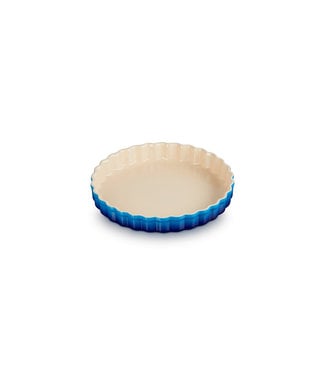 Le Creuset Le Creuset taartvorm/ quiche aardewerk 24 cm Azure blauw actie van 45,- voor 32,-