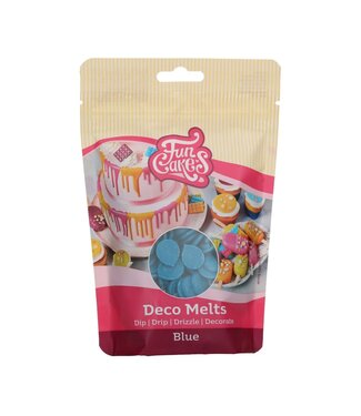 Funcakes Funcakes deco melts drip blauw 250 gr.