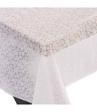 Tafelzeil Kant Itto Bloem wit 1.40 m breed per 0.5 meter