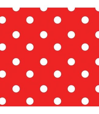 PVC Tafelzeil Stip rood 1.40 m breed per 0.5 meter *
