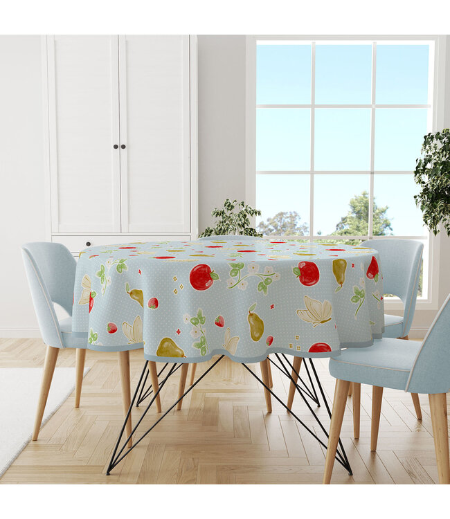 PVC Tafelzeil  sweet fruits rond  160 cm