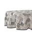 PVC Tafelzeil  blockies - grijs rond  160 cm