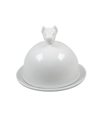 cosy & trendy Boterklokje/Botervlootje wit porselein Ossenkop