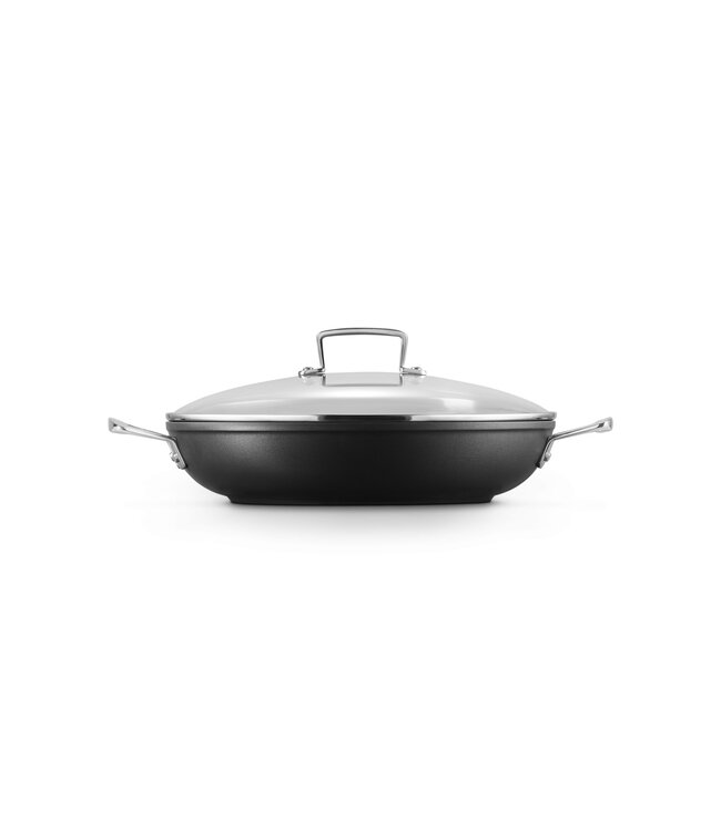 Le Creuset Le Creuset alu hapjespan/ Provencaalse sauteerpan 30 cm anti-aanbak met deksel