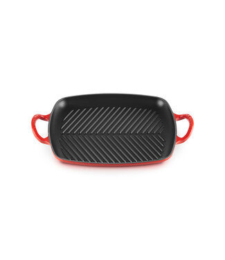 Le Creuset Le Creuset vierkante grill Signature 30 cm cerise/ kersenrood actie van 175.00 voor 125.00