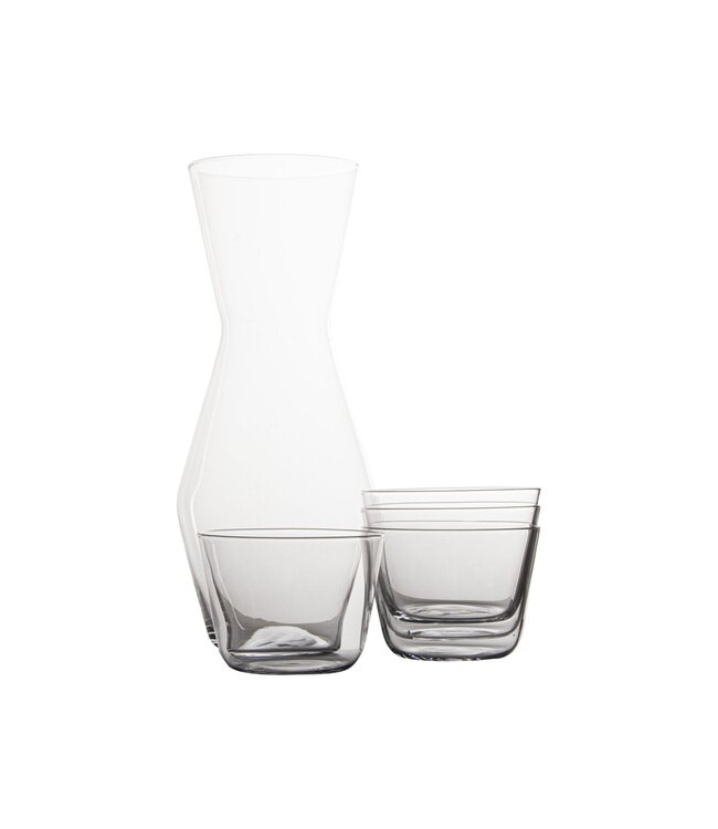 Gusta Gusta karaf met 4 glazen set glas transparant