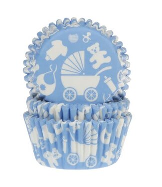 House of Marie House of Marie baking cups baby blauw 50 stuks