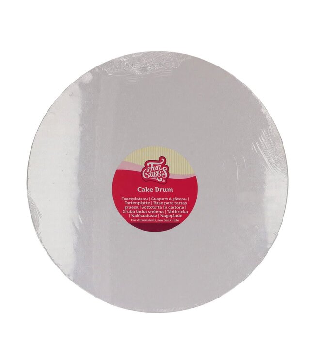 Funcakes Funcakes taartplateau rond dik/drum 30.5 cm wit