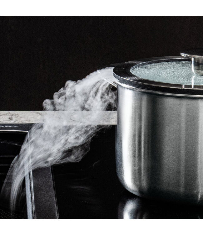 DUCQ DUCQ   Kookpan 3-ply 18 cm voor kookplaatafzuiging actie van 105,- voor 73,-  *