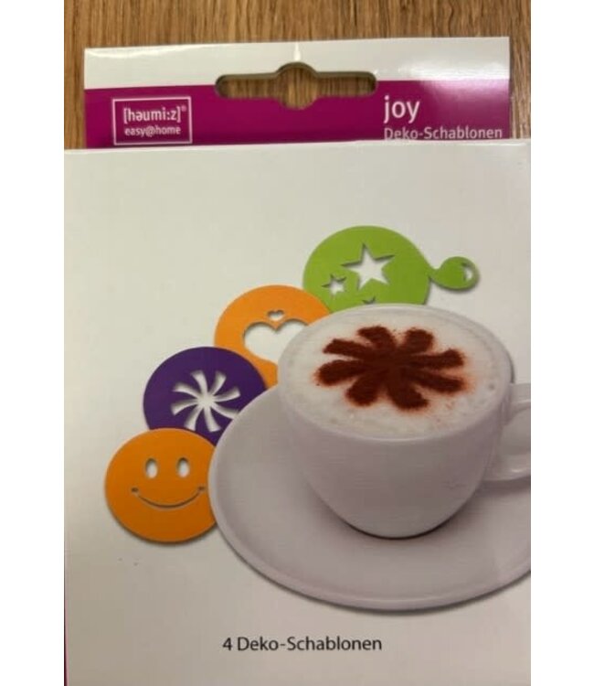 Homiez cappuccino deko sjablonen set 4 stuks