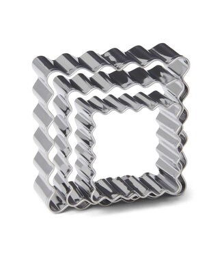 Patisse Patisse Set Uitsteekvormen RVS Vierkant Set/3