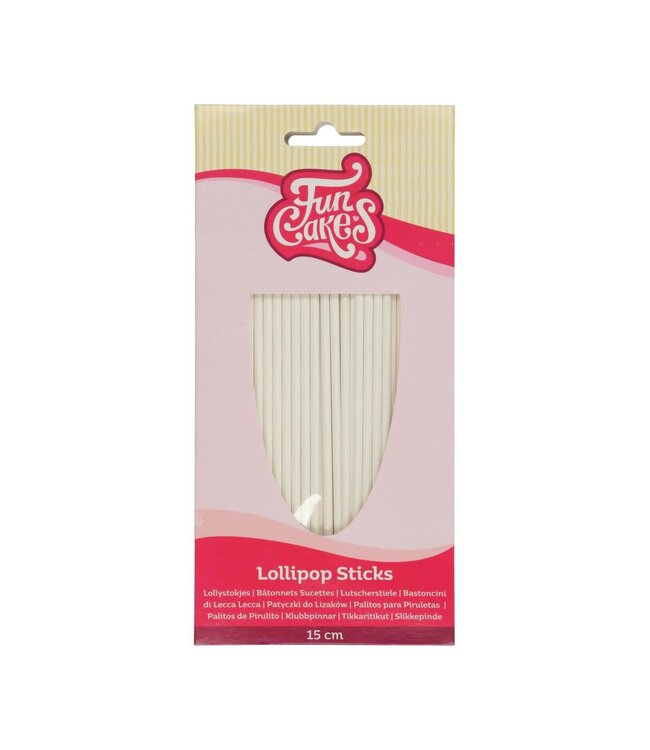 Funcakes FunCakes Lollipop Sticks 15 cm pk/50