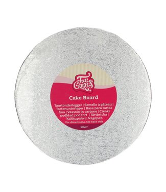 Funcakes Funcakes taartplateau rond dun 20 cm zilver