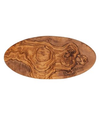 Pure Rose Wood Olijfhouten plank ovaal 25 cm dikte 1,5 cm