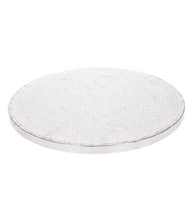 Funcakes Funcakes taartplateau rond dik/drum 27.5 cm zilver