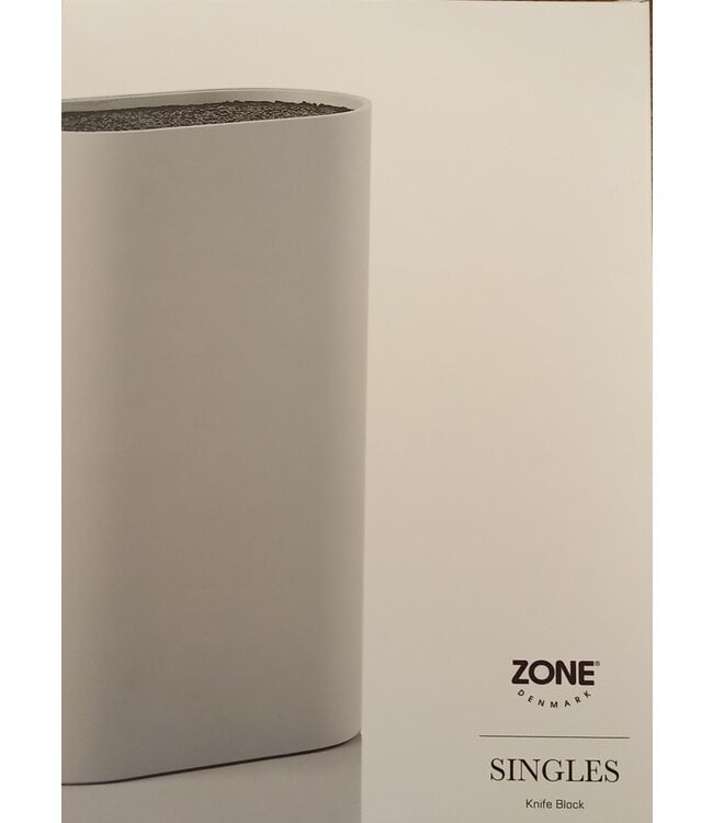 Zone Denmark Messenblok  Singles Warm  Grijs ovaal  L 17cm  B 9cm H  24cm