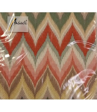 Ambiente Servet Ambiente ZigZag Brown 20 stuks
