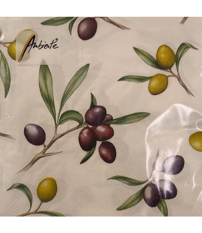 Ambiente Servet  Ambiente olijf  20 stuks