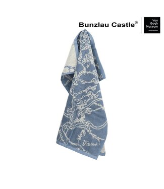 Bunzlau Castle Bunzlau handdoek Vincent Van Gogh Almond Blossom Grey Blue Gots