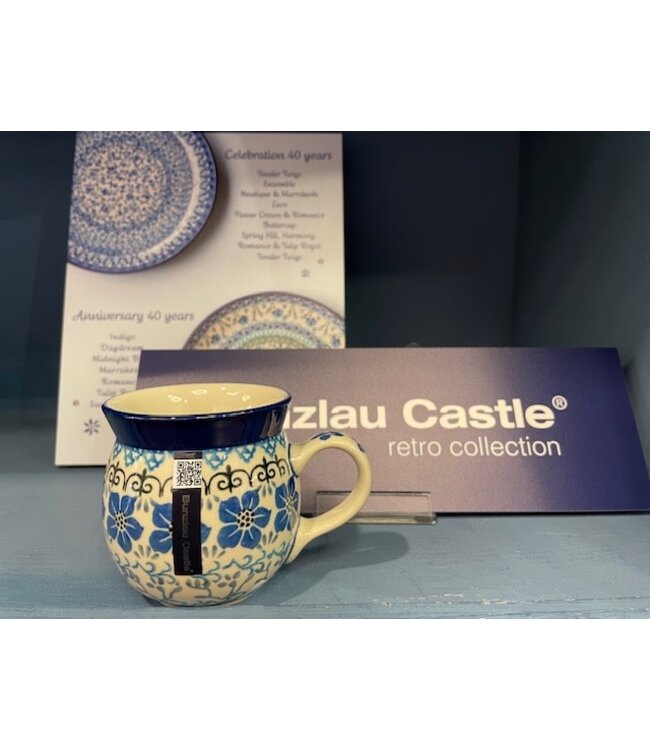 Bunzlau Castle mug Farmer Retro Collection Blue Violets 240 ml 8 cm *