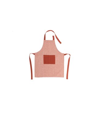 Kinderschort/Kids apron CHAMBRAY 52x63cm roest rood