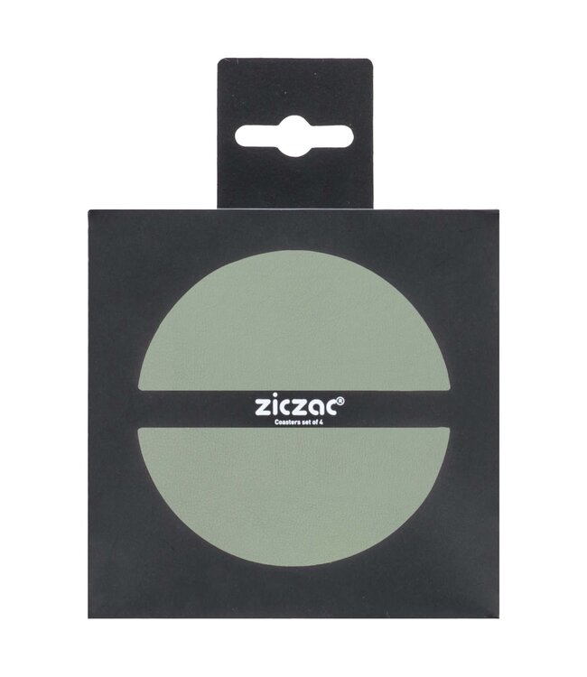 ZicZac ZicZac onderzetter TOGO 10 cm Groen set/ 4