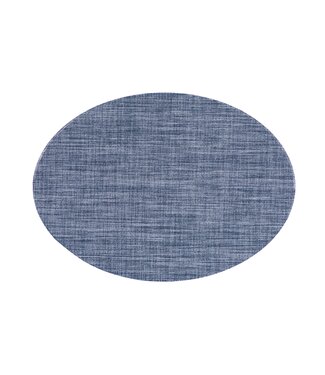 Tiseco Home Studio Placemat Embossed ovaal, 33x46cm, Stone Blue