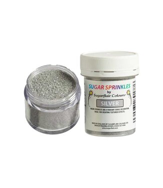 Sugarflair Sugarflair suiker sprinkles zilver 40 gr.