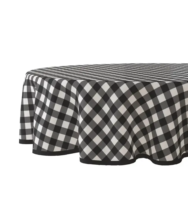 pvcTafelzeil rond ruit zwart 160 cm