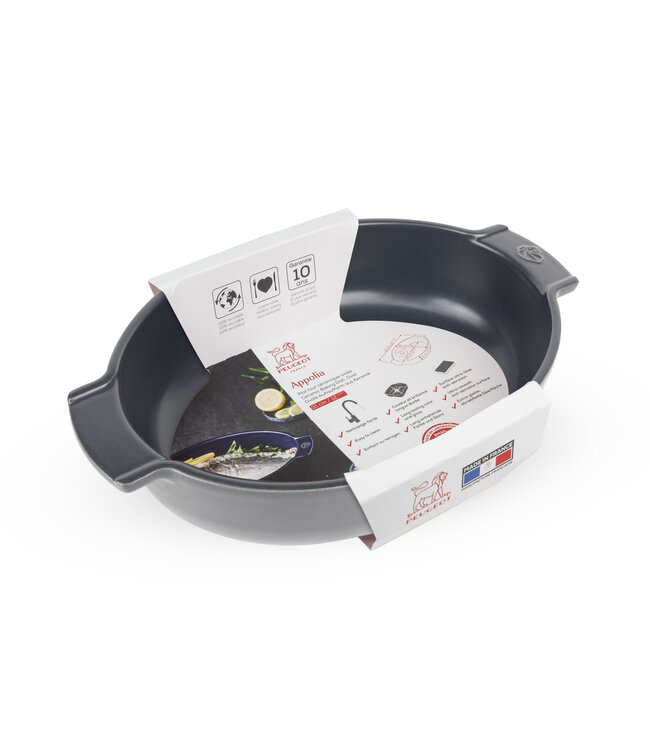 Peugeot Peugeot Appolia ovenschaal aardewerk  ovaal zwart