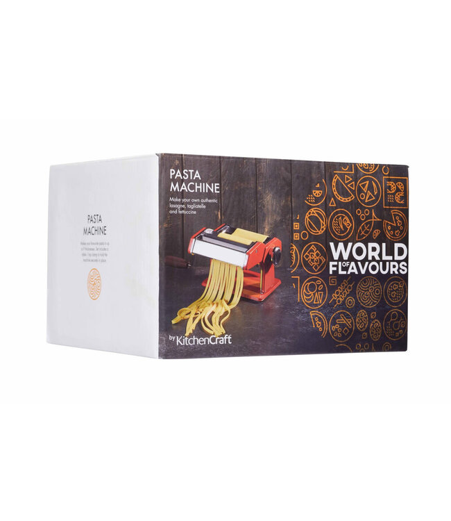 Kitchencraft KitchenCraft World of Flavours RVS Pastamachine rood