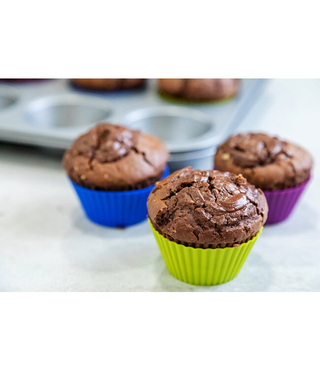Colourworks Colourworks set van 12 siliconen baking cups