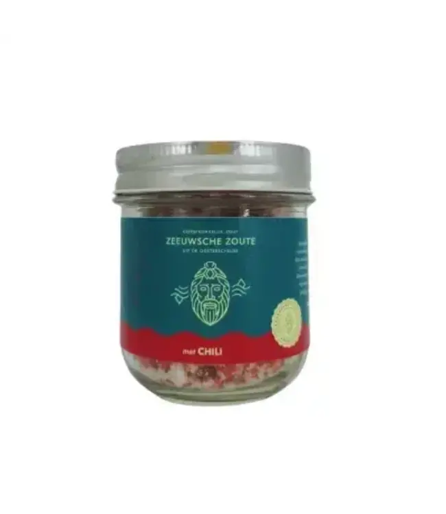 Zeeuwsche Zoute glazen pot Chili zout 100 gram