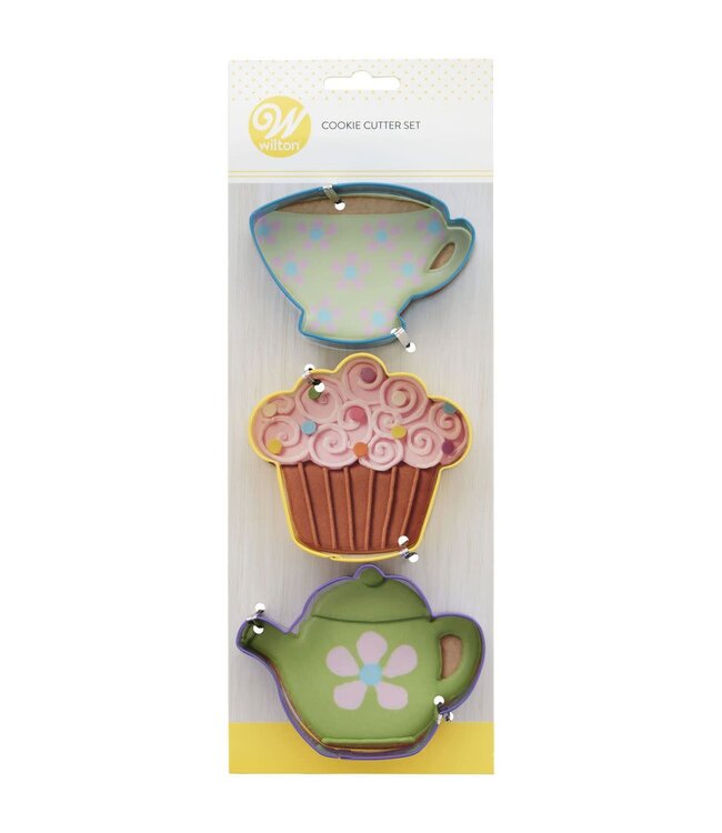 Wilton Wilton koekjes uitsteker  Tea party set 3 stuks