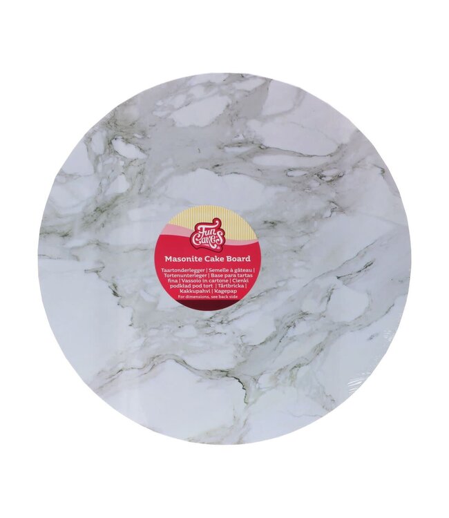 Funcakes Funcakes Masonite cakeboard 30 cm Marmer grijs