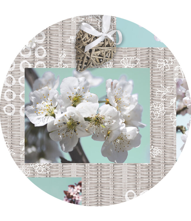 PVC Tafelzeil  Blossom Brocante rond 160 cm