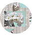 PVC Tafelzeil  rond  blossem brocante160 cm