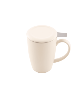 Point-Virgule Point Virgule mok met theefilter en bamboe deksel gebroken wit