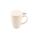 Point-Virgule Point Virgule mok met theefilter en bamboe deksel gebroken wit