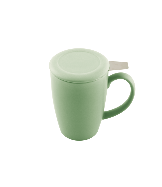 Point-Virgule Point Virgule mok met theefilter en bamboe deksel saliegroen