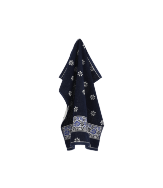 Bunzlau Castle Kitchen Towel Belle Fleur Dark Blue