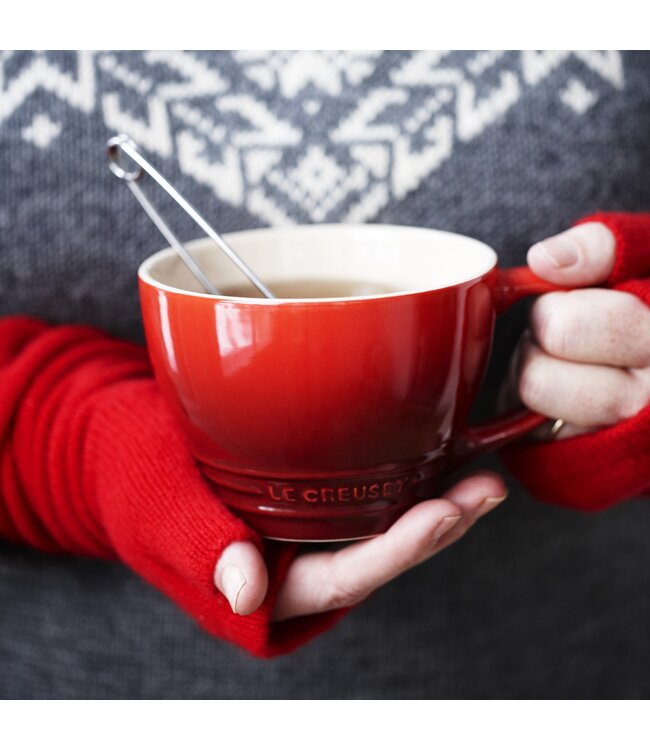 Le Creuset grote cappuccino mok 0,4 ltr Cerise/Rood