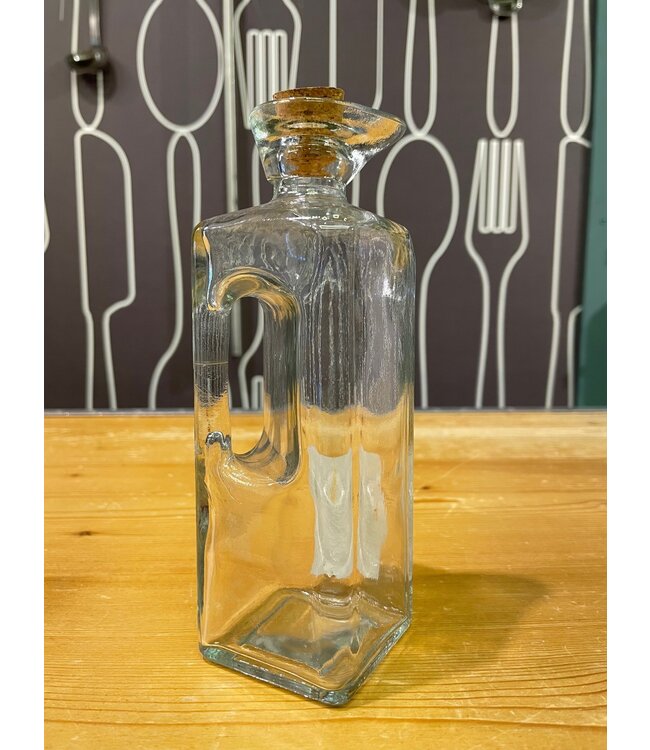 Sprankelz olijfolie karaf/ oliefles glas