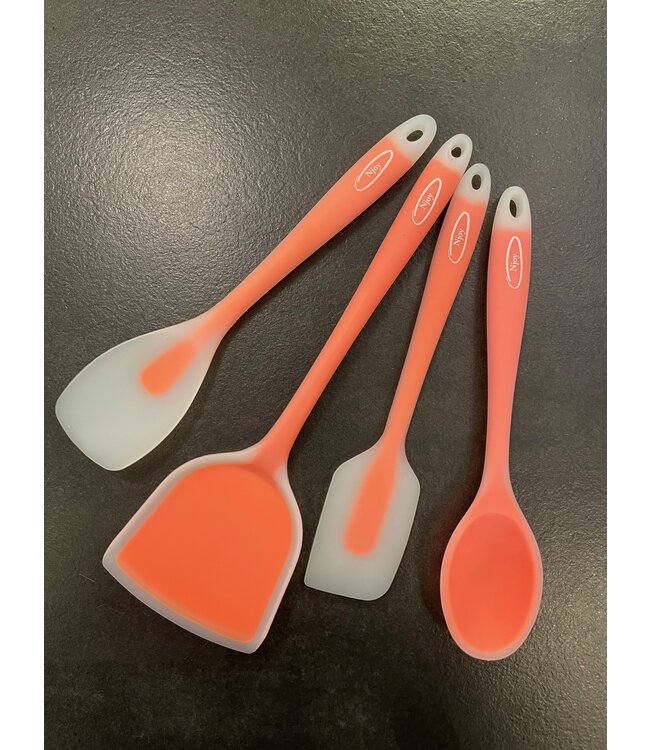 Njoy Njoy lepel oranje/rood silliconen *