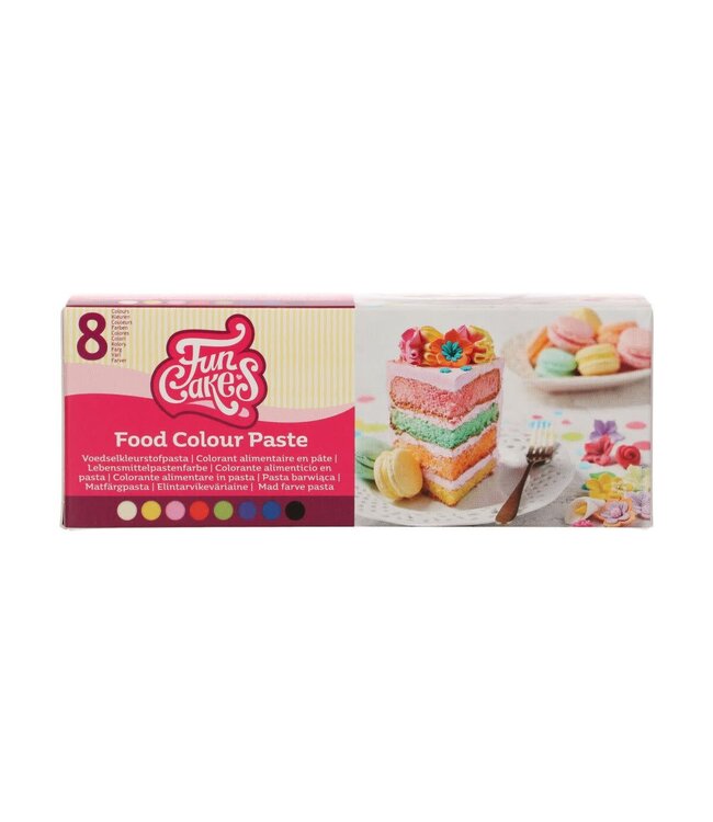 Funcakes Funcakes kleurstof gel set 8 stuks