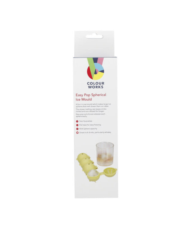 Barcraft Colourworks Sphere Ice Cube Moulds in geschenkverpakking lime groen