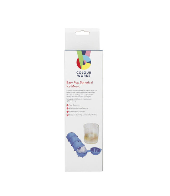 Barcraft Colourworks Sphere Ice Cube Moulds in geschenkverpakking blauw