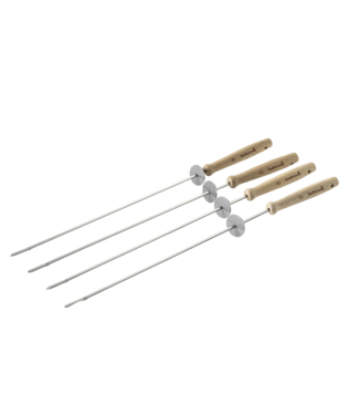 BARBECOOK Barbecook set 4 spiesen RVS en hout 46cm