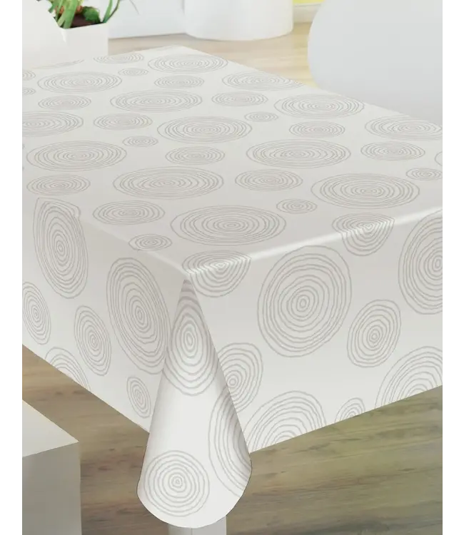 PVC Tafelzeil Crater blanco 1.40 breed per 0.5 meter